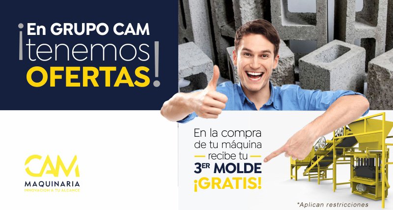 En la compra de tu máquina recibe tu tercer molde gratis
